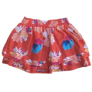 Aeropostale Tropical Floral Tiered Ruffle Mini Skirt Sz M